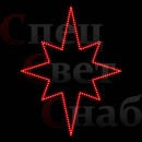 Макушка Северная звезда на елку 2D красная 100 см