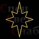 Макушка Северная звезда на елку 2D тепло-белая 100см