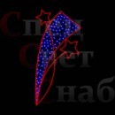 Светодиодная уличная консоль "Салют победы" 80х150 синяя