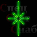 Светодиодная макушка Полярная звезда Зеленая 2м