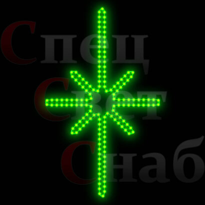 Светодиодная макушка Полярная звезда Зеленая 2м