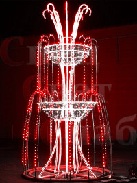 Световой фонтан "Королевский стандарт" 1.7х2.5 м мульти