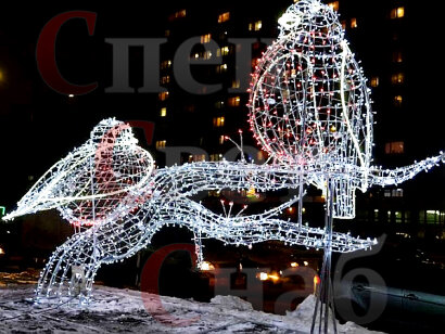 Светодиодная фигура Снегири