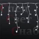 Уличная бахрома ЭКОНОМ 12 м белая светлый шнур