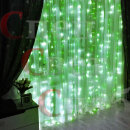 Светодиодная штора на окно занавес Зеленое свечение 2мх3м